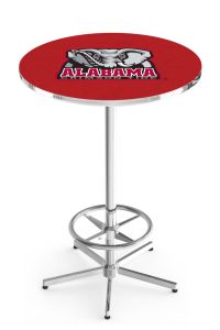 L216 - 42" Chrome Base with 28" Diameter L216 - 42" Chrome Base with 28" Diameter Alabama Roll Tide Elephant Mascot Logo Pub Table