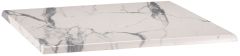 Holland Bar Stool White Marble 36" Square Outdoor Restaurant Table Top for Decks and Patios