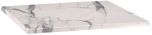 Holland Bar Stool White Marble 36" Square Outdoor Restaurant Table Top for Decks and Patios